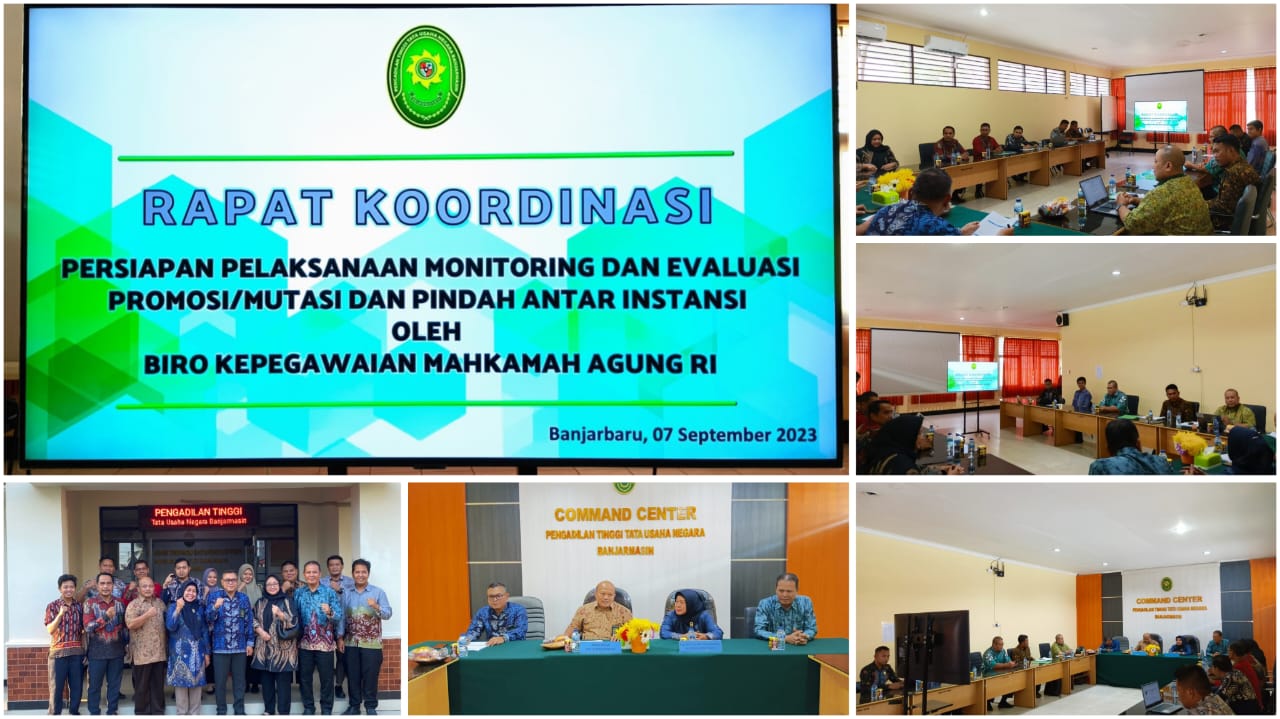 Rapat Koordinasi Persiapan Pelaksanaan Monitoring dan Evaluasi Promosi/ Mutasi dan Pindah Antar Instansi oleh Biro Kepegawaian Mahkamah Agung RI